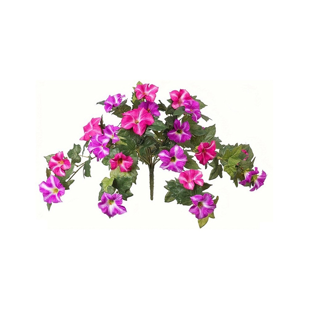 Vibrant Spring Faux Petunias in Silk and Plastic for Patios and Living Rooms