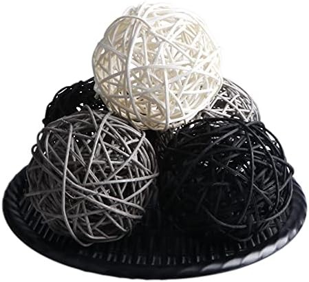 9 Pcs 3 Inch Wicker Balls Decorations, Rattan Balls Decorative for Home Decor DI