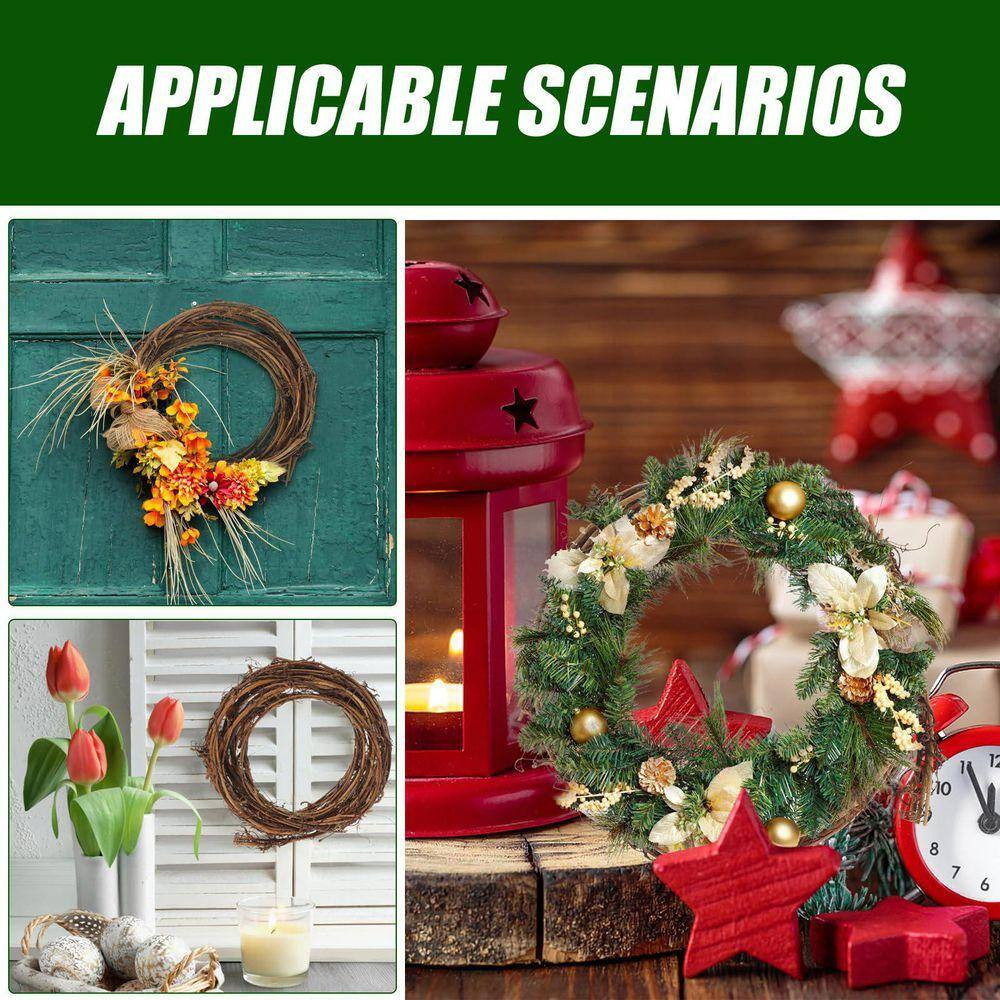 0.39 In. Natural Grapevine Artificial Vine Garland 15.7 Ft. Brown Decorative for