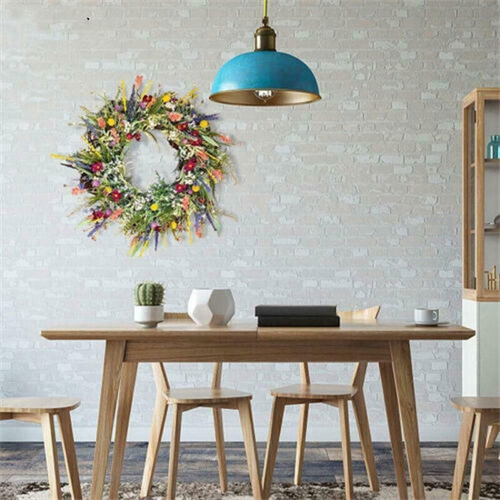 Spring Wreath for Front Door 16in Outside Welcome Summer Flower Wall Party Decor