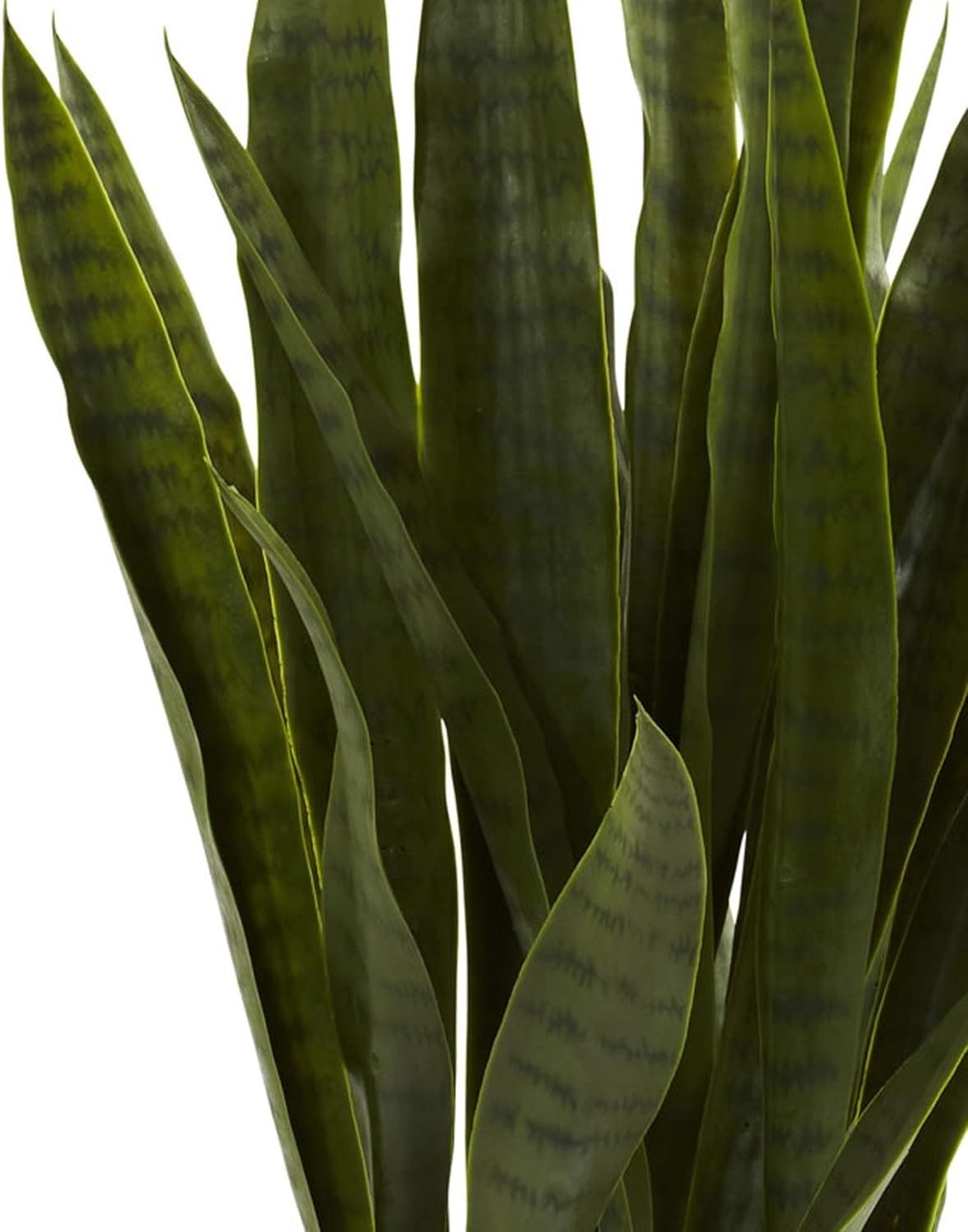 Stunning 35in Faux Snake Plant with Black Pot – Maintenance-Free Indoor Greenery