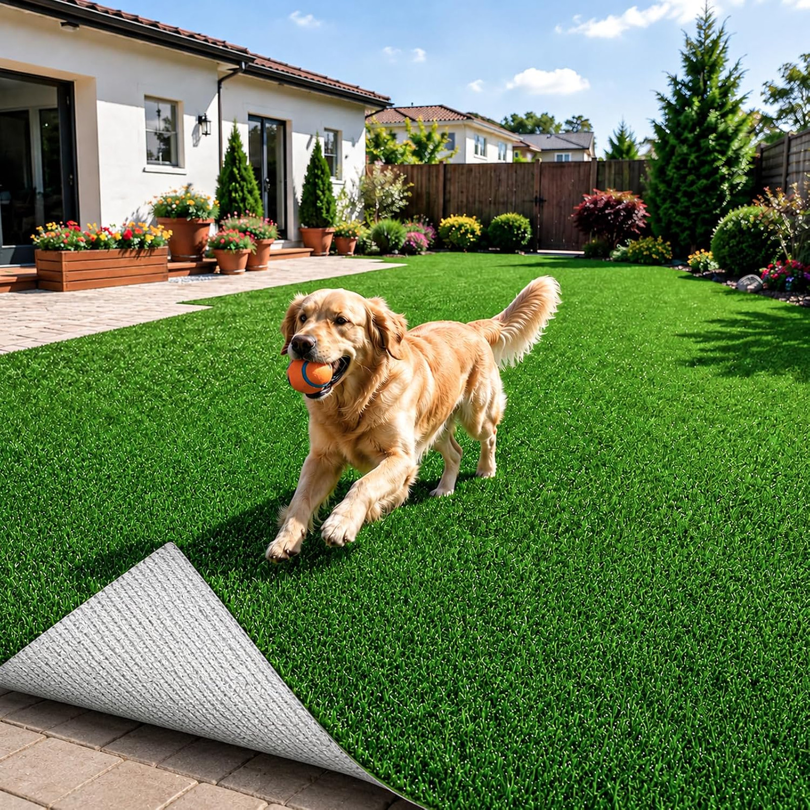 Artificial Grass Turf Rug 4×6 FT Outdoor Indoor Fake Grass Carpet Realistic