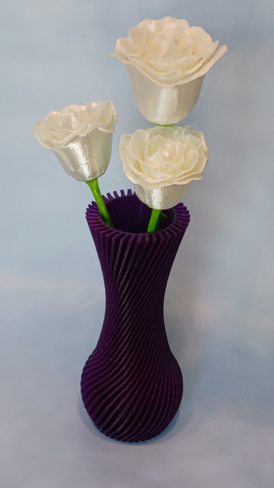 Mother’s Day Flowers Roses w/Vase 3D printed 3 Rose colors 2 color vases