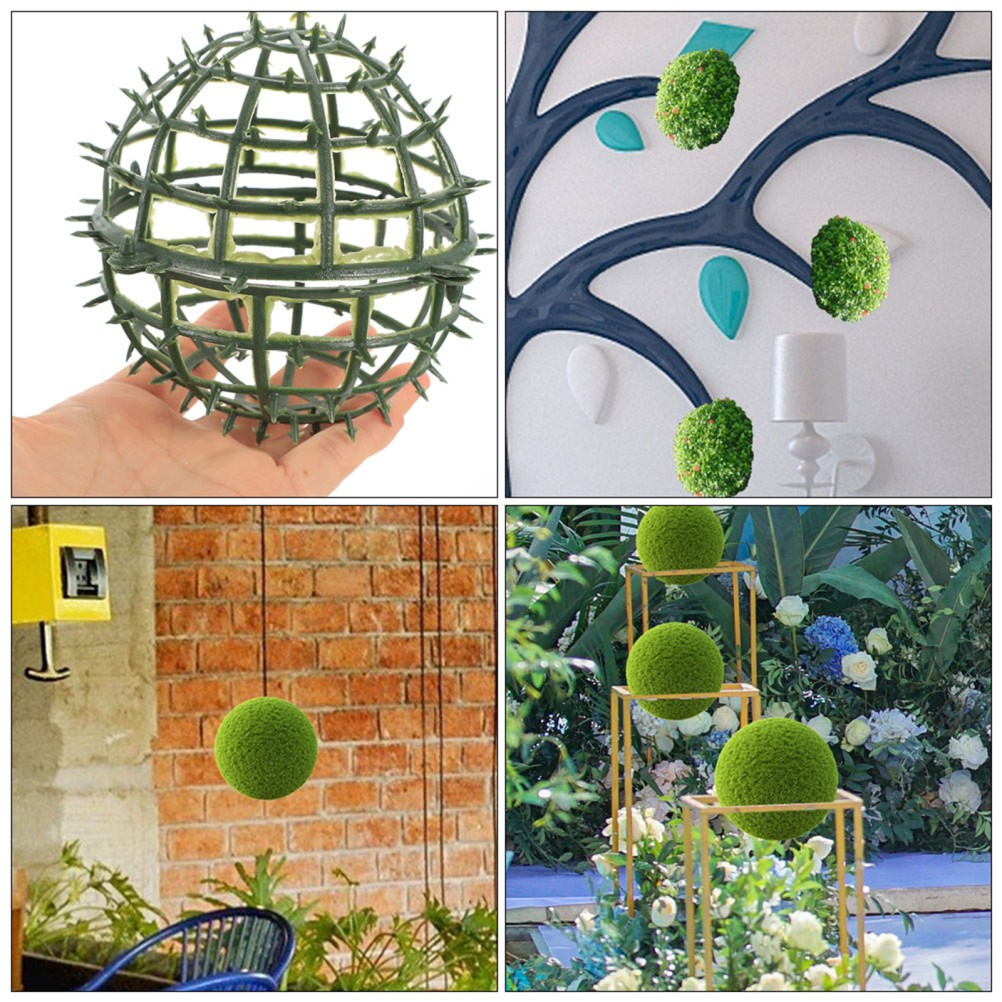 8Pcs Reusable Green Plastic Flower Display Rack Topiary Ball Frame for DIY Decor