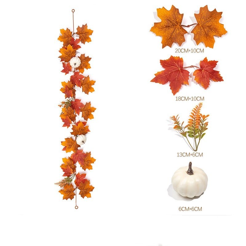 Silk Fabric Maple Leaf Vine Garland for Long-Lasting Autumn Seasonal Decor