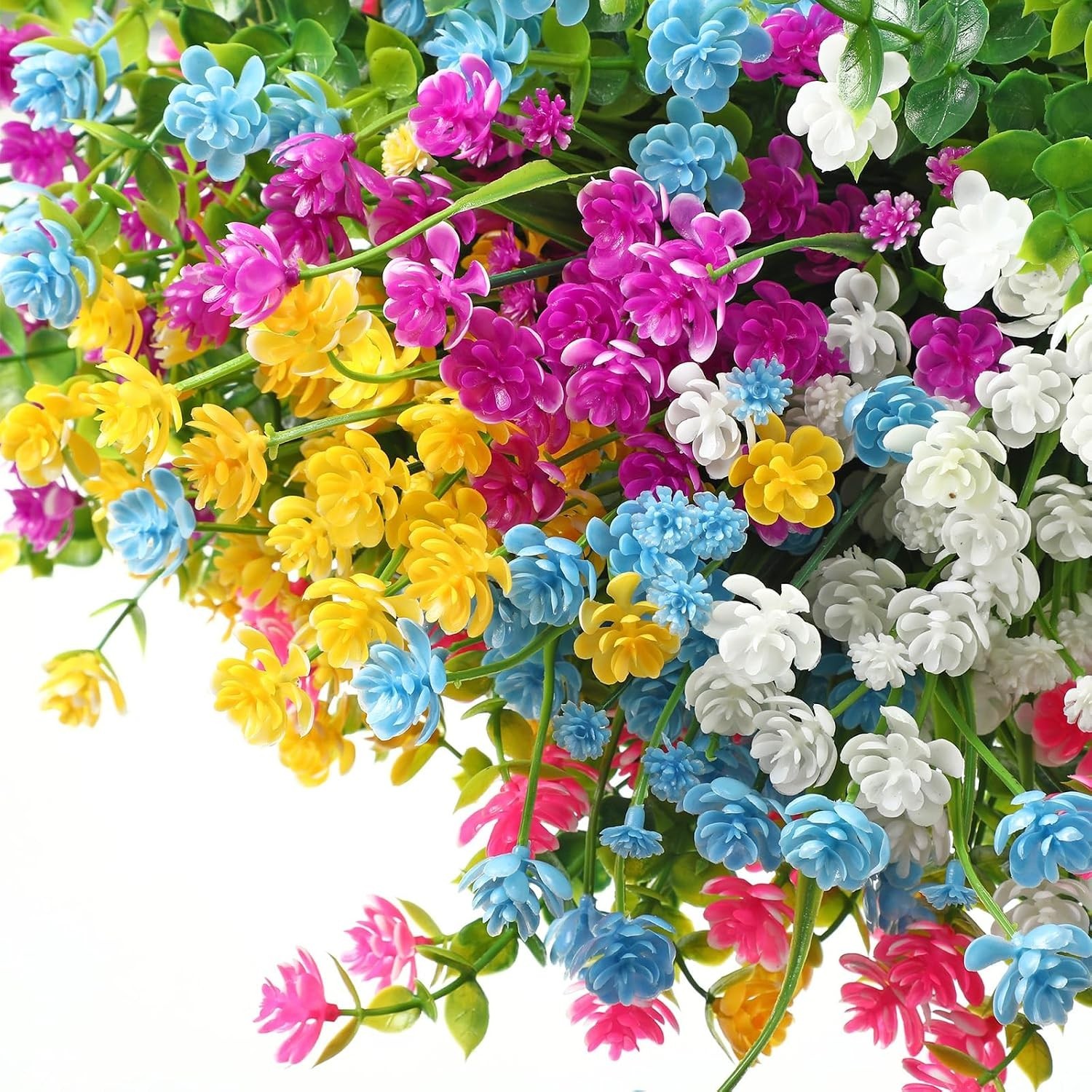 Faux Flower Set – 12 Lifelike UV Resistant Plants for Indoor & Outdoor Elegance