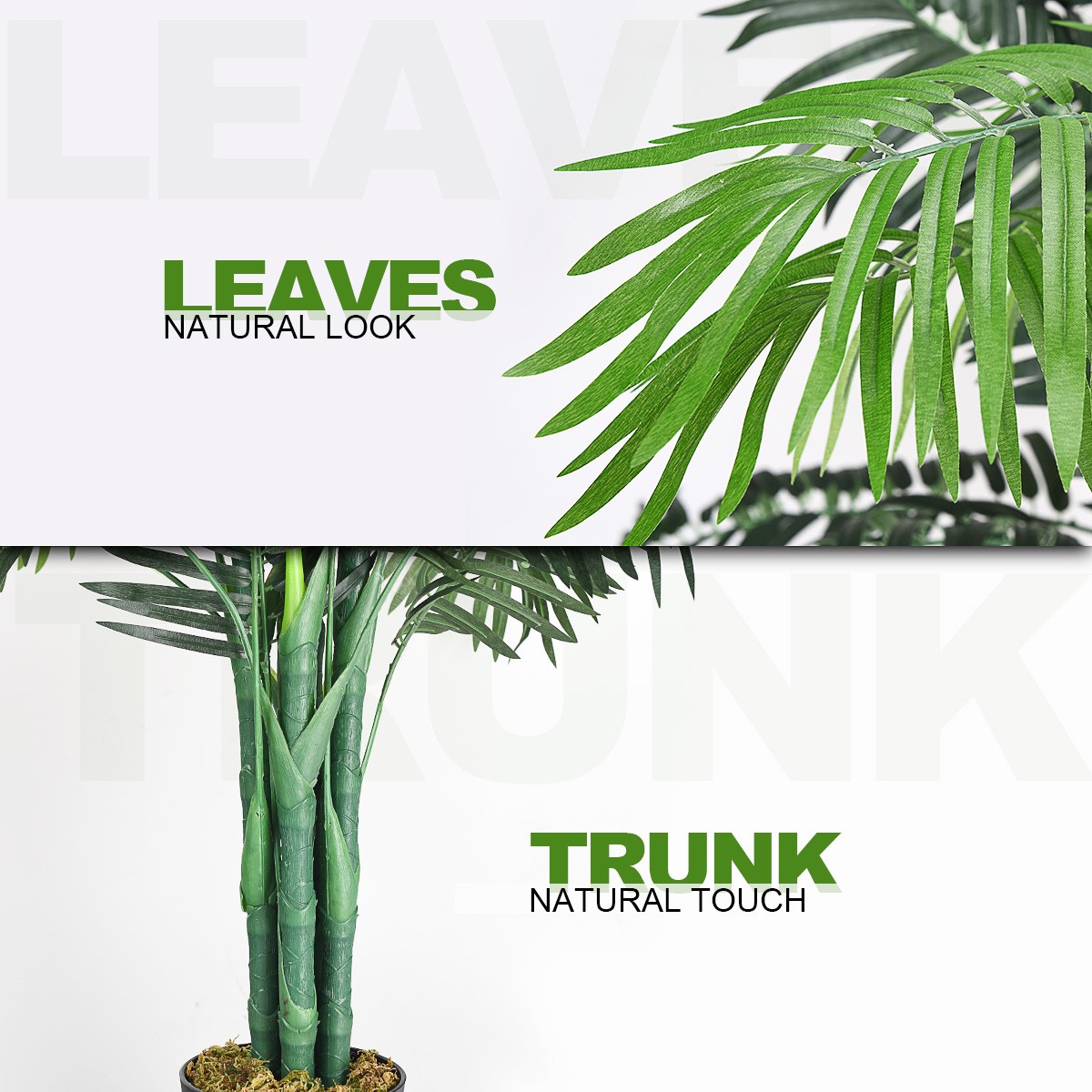 3.5-Ft Artificial Areca Palm Decorative Silk Tree w/ Base In/Outdoor Living Room