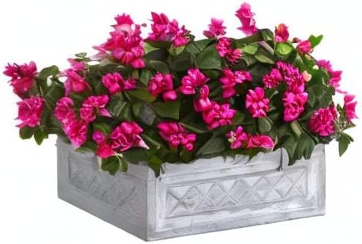 30″ Bougainvillea Artificial Plant in Stylish Stone Planter