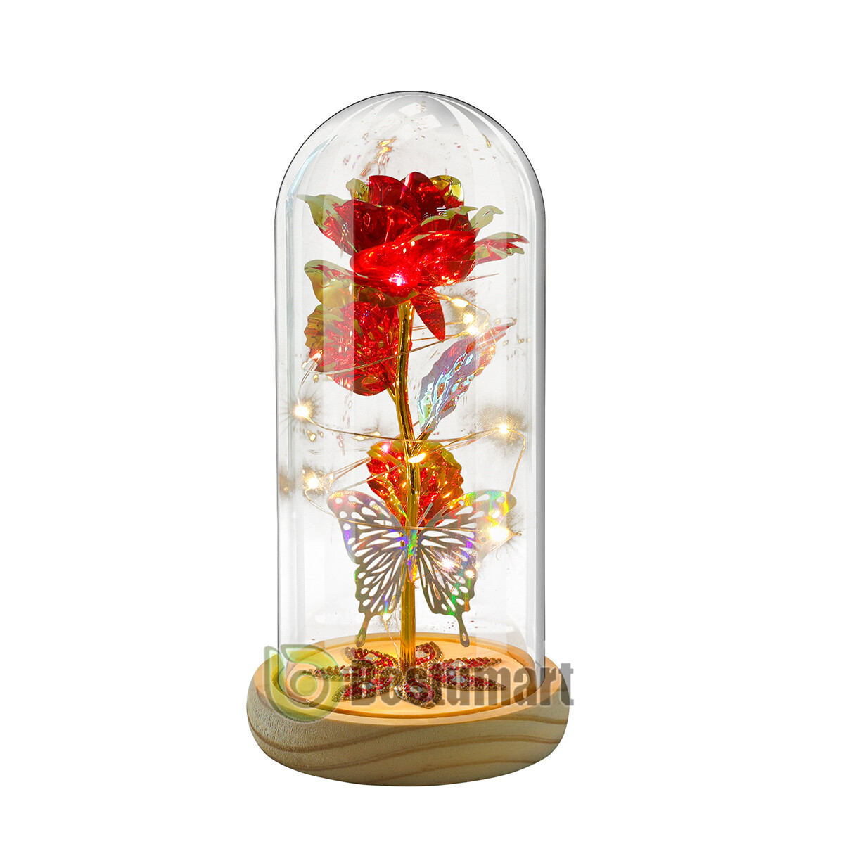 Rose Flowers Christmas Gift for Women,Glass Dome Rose Gifts for Mom Wife Grandma