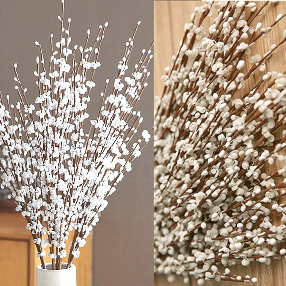 5 Pcs White Artificial Jasmine Flowers 29.5in, Tall Vase Filler