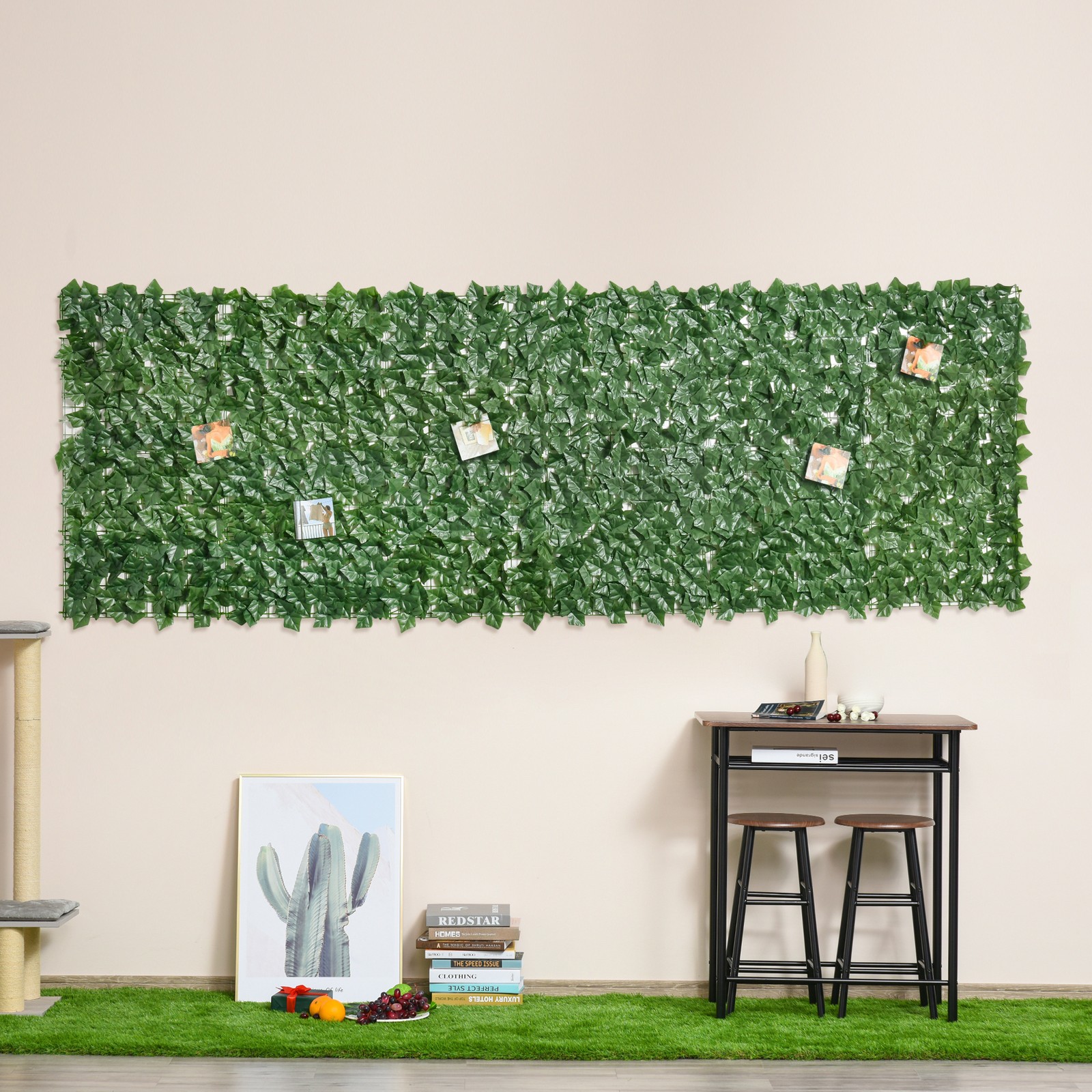 118″ x 39″ Artificial Ivy Privacy Fence, Wall Screen Faux Greenery