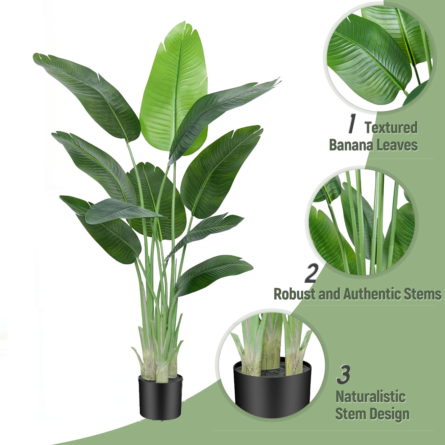 Artificial Bird of Paradise Plant with Plant Pot, Feaux Plants in Pot