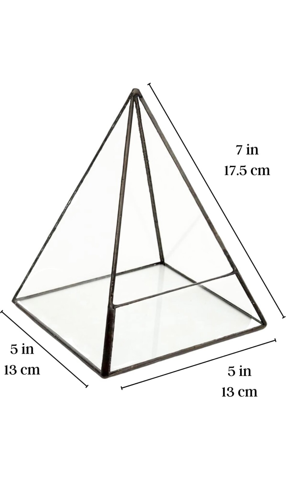 black geometric terrarium triangle 