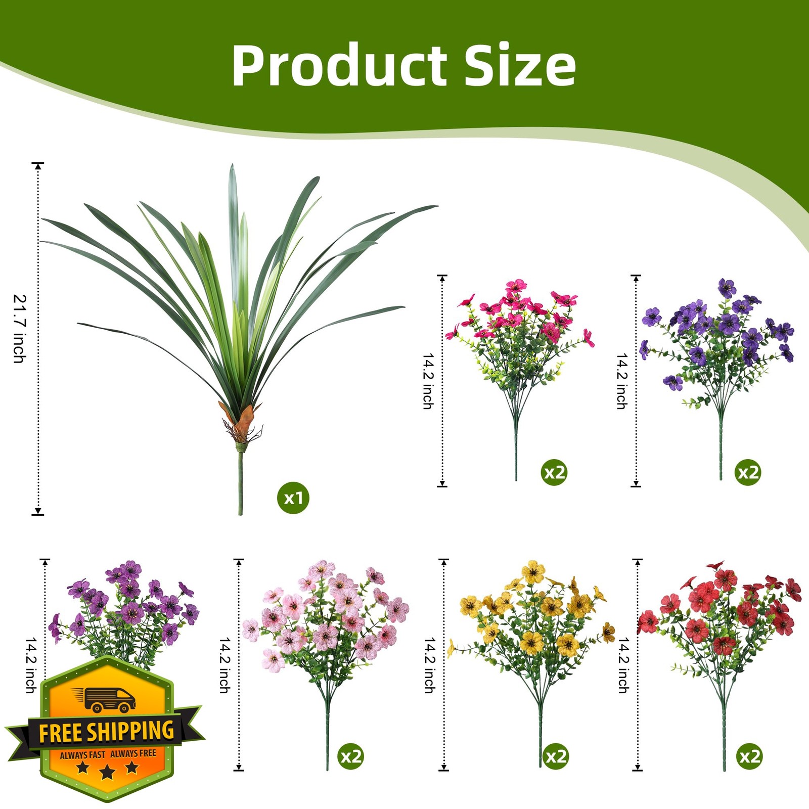 INSPRING 6 Multicolor Flowers 12 Bundles