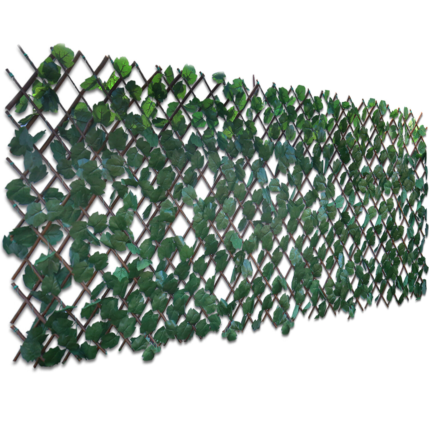 Artificial 15″x48″ Expandable Faux Ivy Leaf Single Fence Panel Home Garden Decor