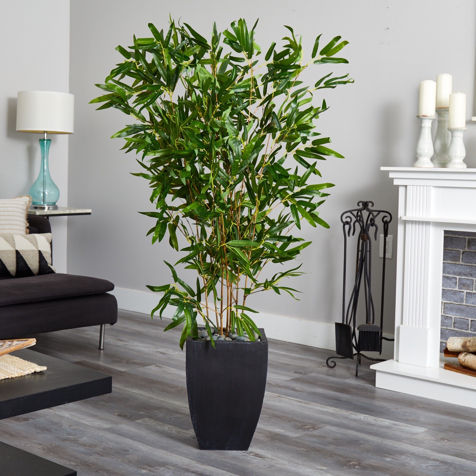 5’ Bamboo Artificial Tree in Planter Real Touch UV (Indoor/Outdoor). Retail $269