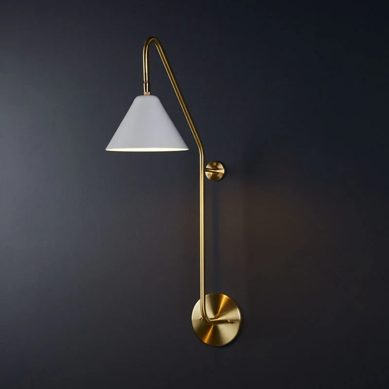 The Ellis Light is made from solid brass, with an optional leather wrap that is