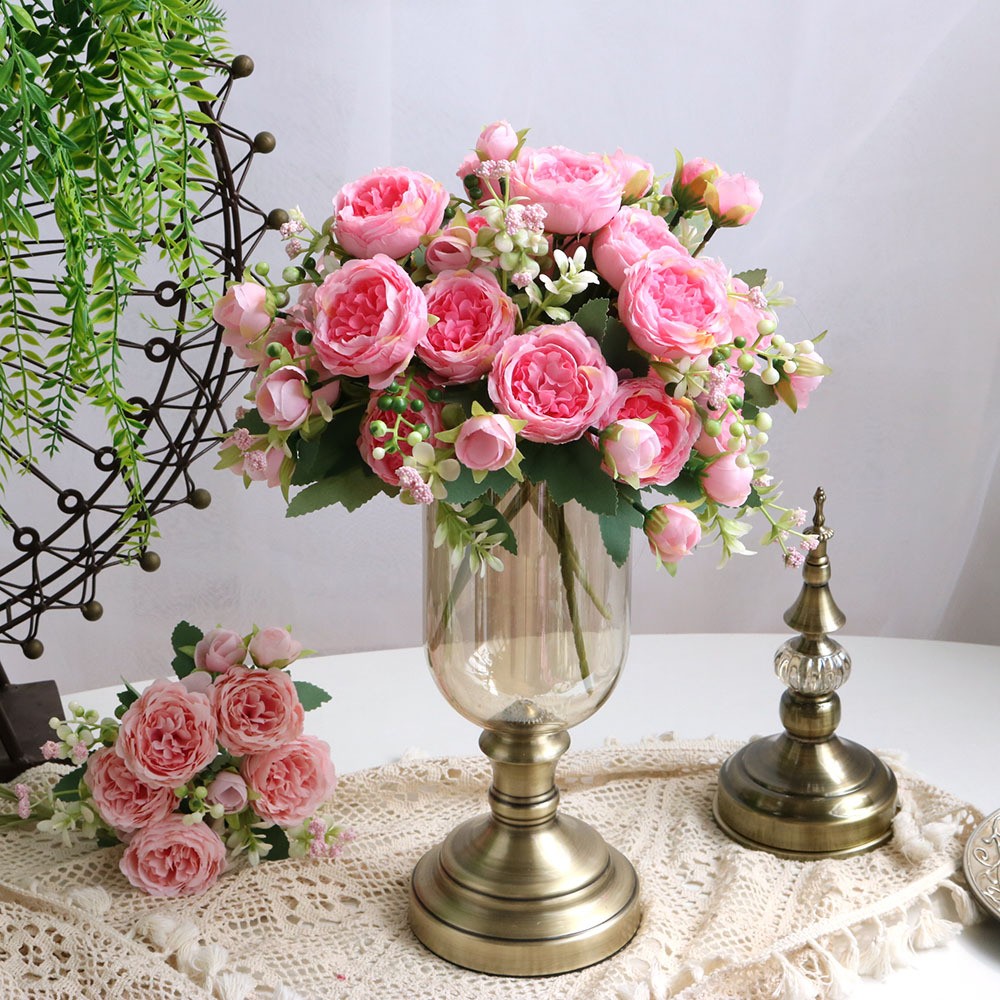 4Pcs DIY Floral Decorations Persian Rose Simulation Flowers Home Decoration New