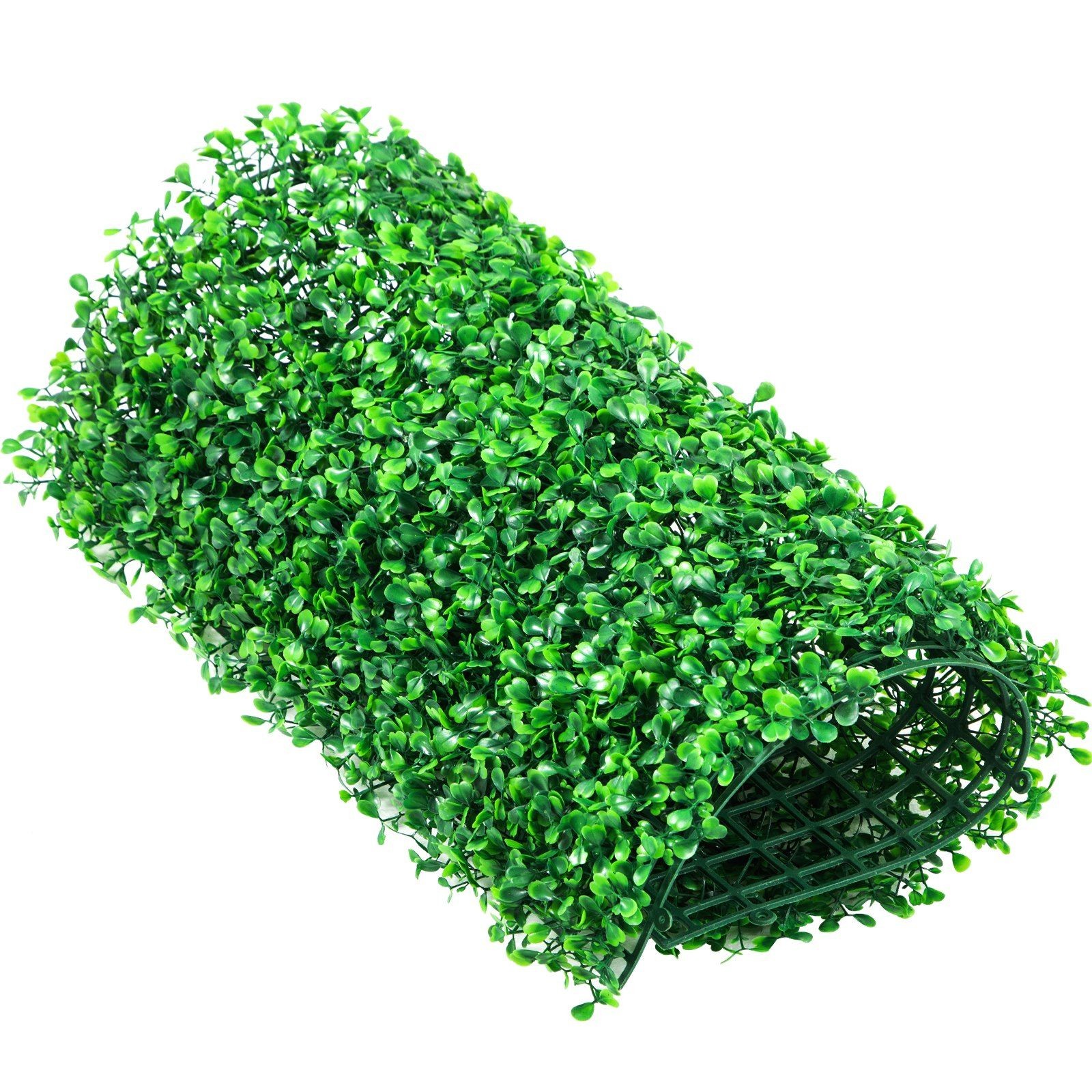 Fake Green Boxwood Panel 6 Pack 20x20in Thick PE Garden Privacy Wall