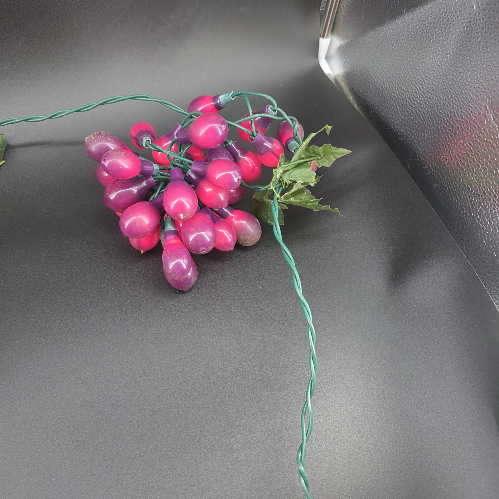 5 Sets of Vintage Purple/Pink Grape 3 Cluster String Lights Working