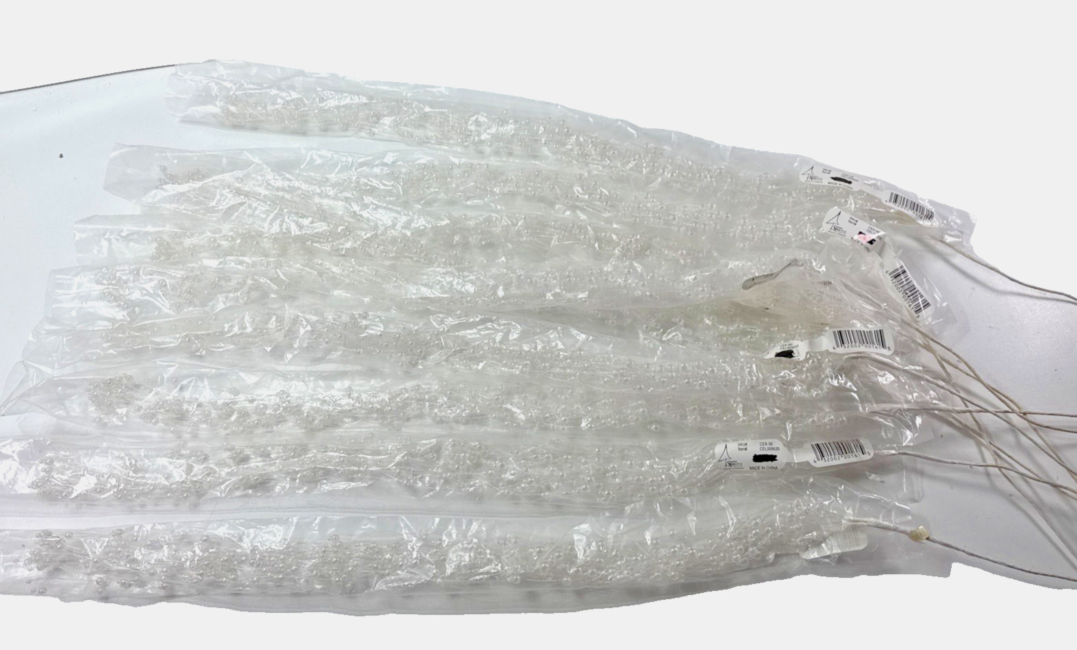 9X NOS 2004Clear Acrylic Crystal Beaded 30″ Branches Drop Wedding Decor