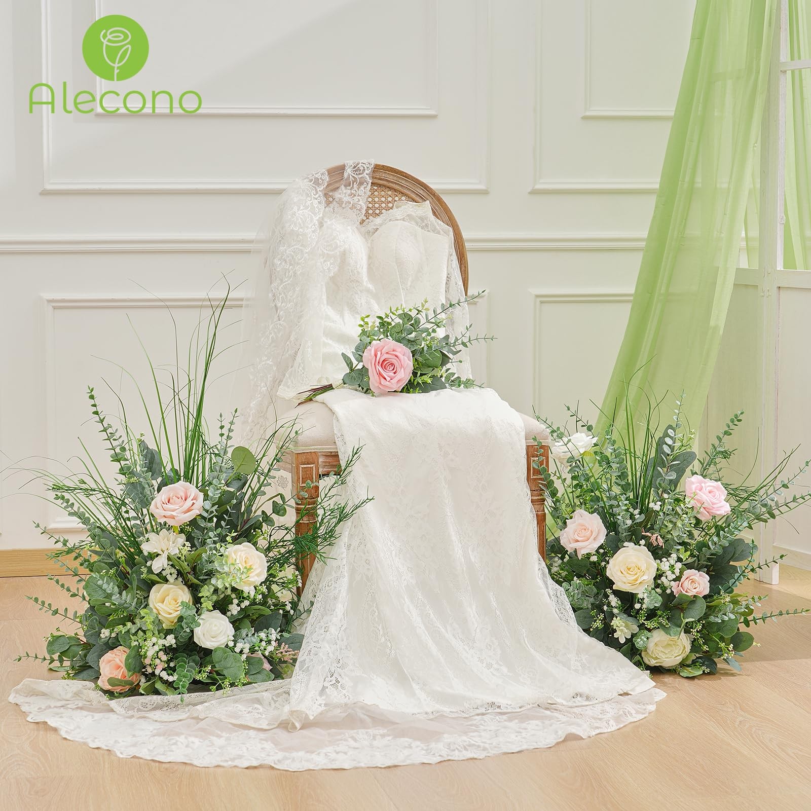 5 Kinds Mixed Artificial Greenery Eucalyptus Stems Bulk, Babys Breath Artific…