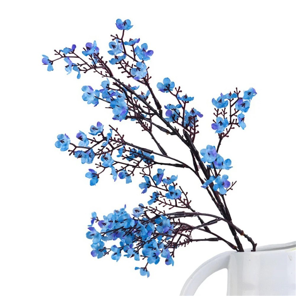 Artificial Cherry Blossom Gypsophila Fake Flowers DIY Wedding Vase Decor