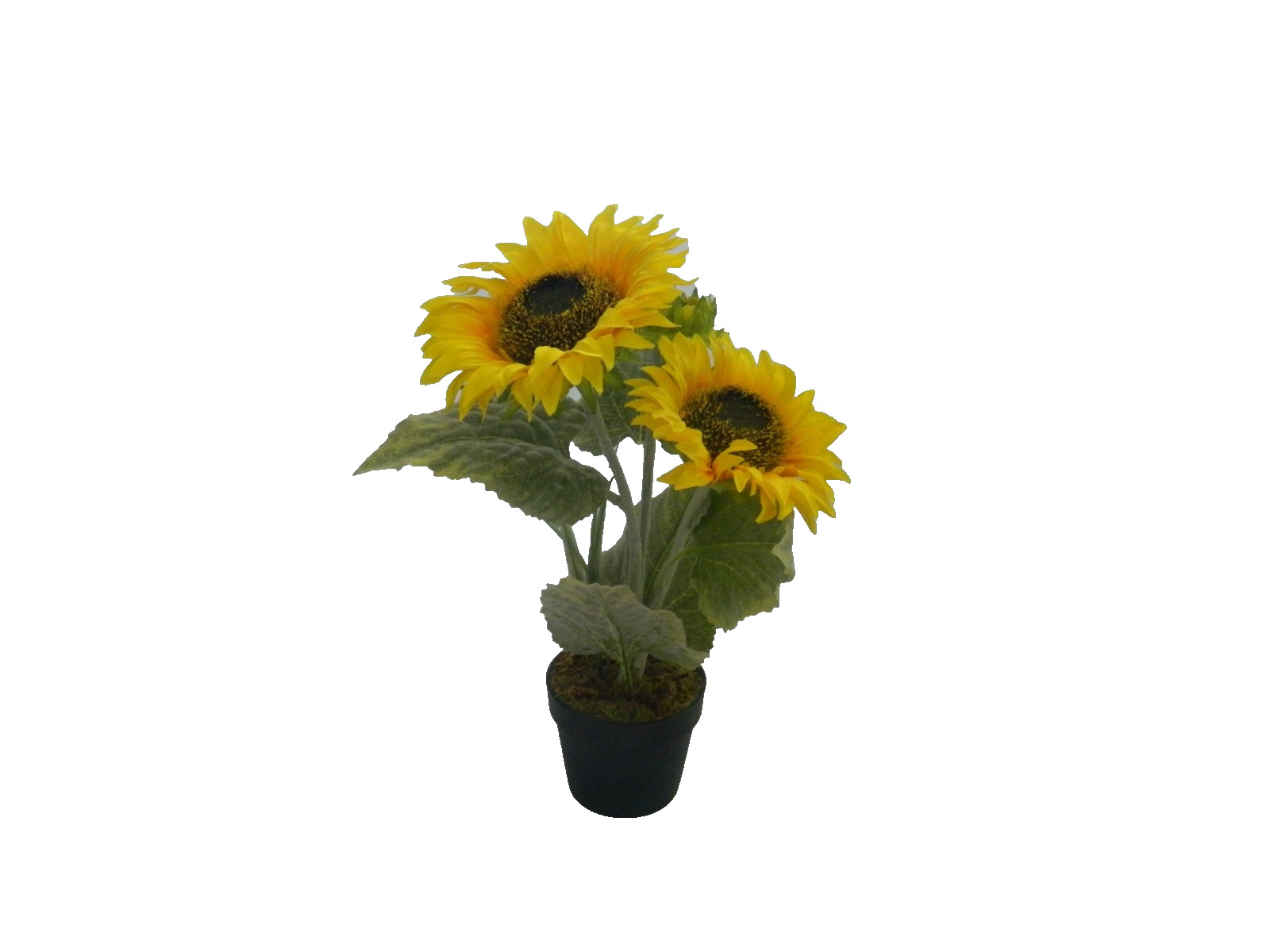 Faux Sunflowers in a pot