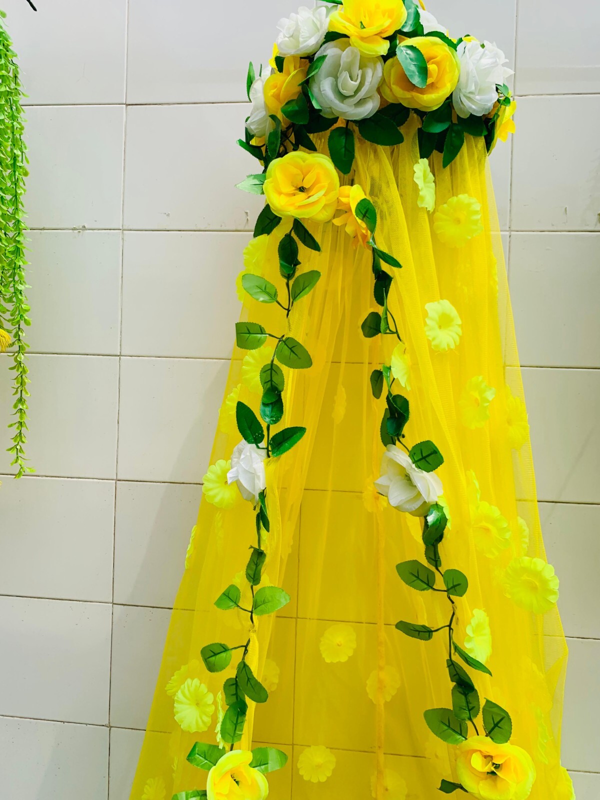Haldi Canopy Decor Curtain For Decoration Stage Backdrop NIkha Photo Prop Decor
