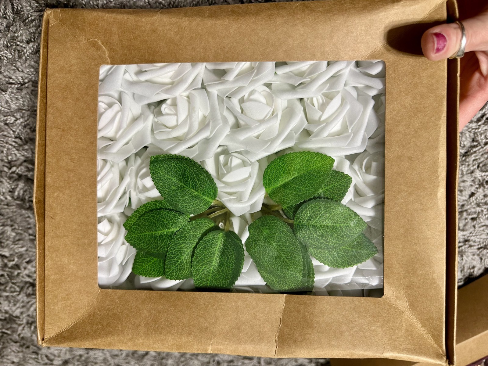 25Pcs White Roses Artificial Bulk, Real Looking Foam Roses Weddings Valentines