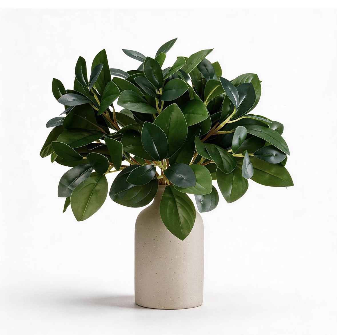 12 Inch Artificial Plant Indoor,Small Fake Plants Eucalyptus Stems With Vase