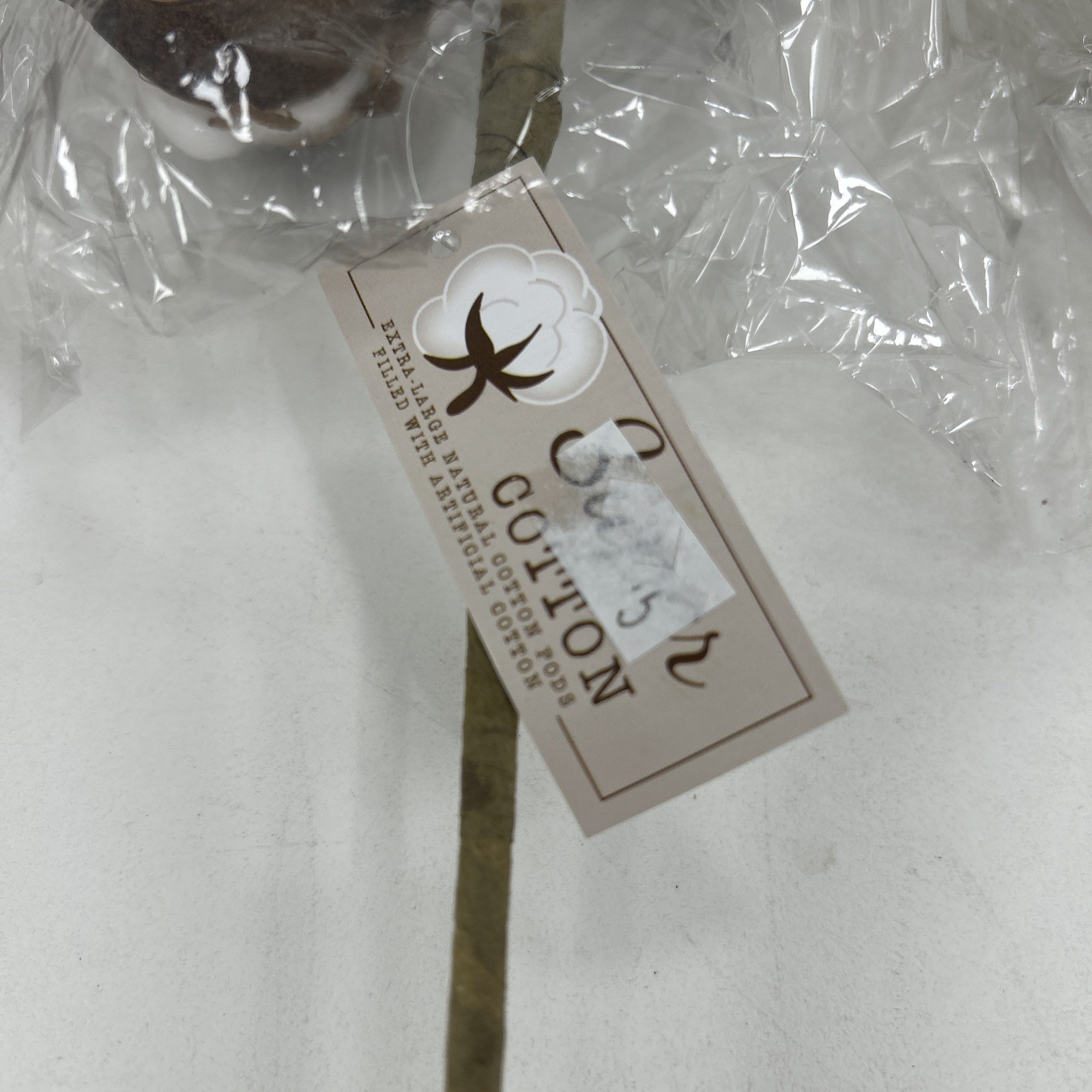 Cotton Stem 20″ Spray Pick Branch Farmhouse Country Home Decor Lot of 5