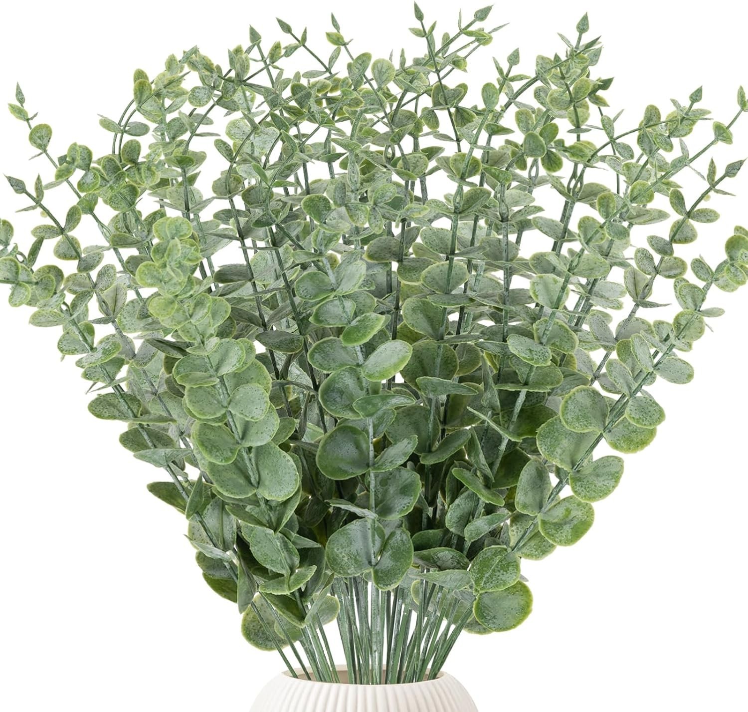38pcs Eucalyptus Stems Artificial Eucalyptus Leaves Fake Greenery Branches Fa…