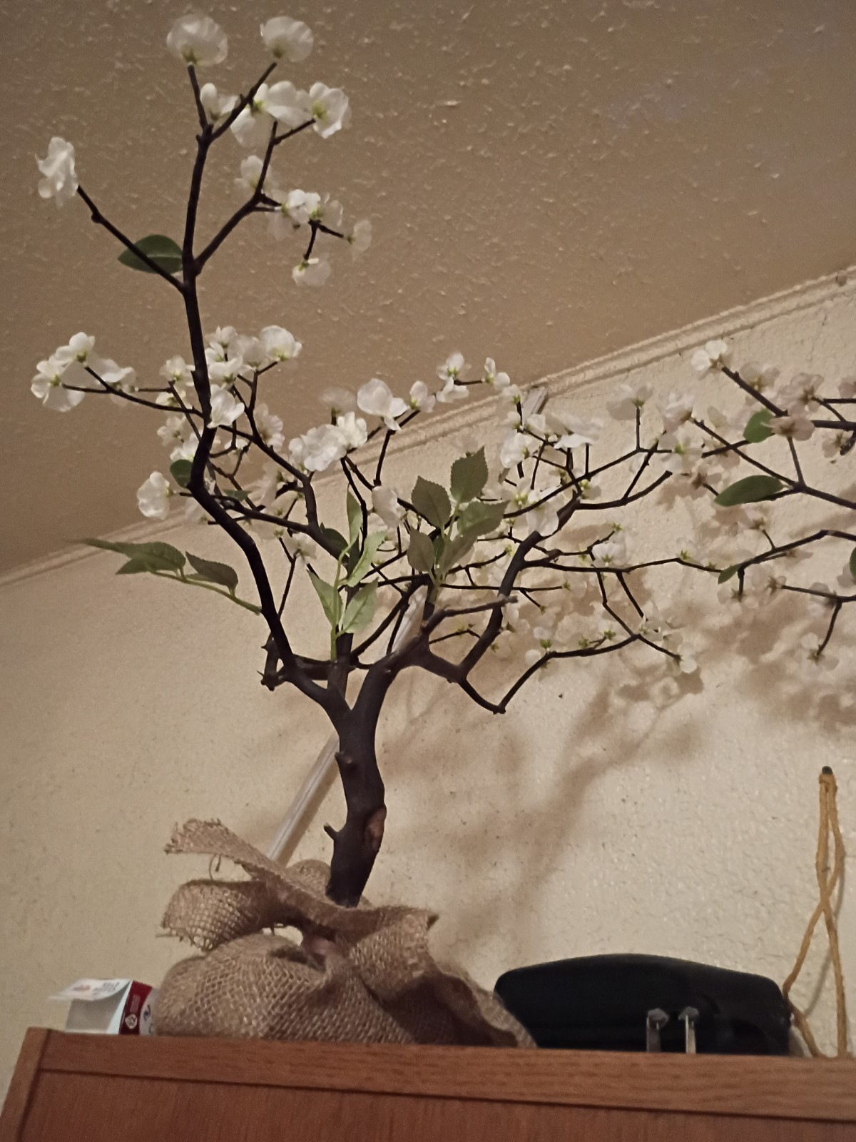 Artificial Cherry Blossom Tree with Colored Lights – White, Blue, Red, Green