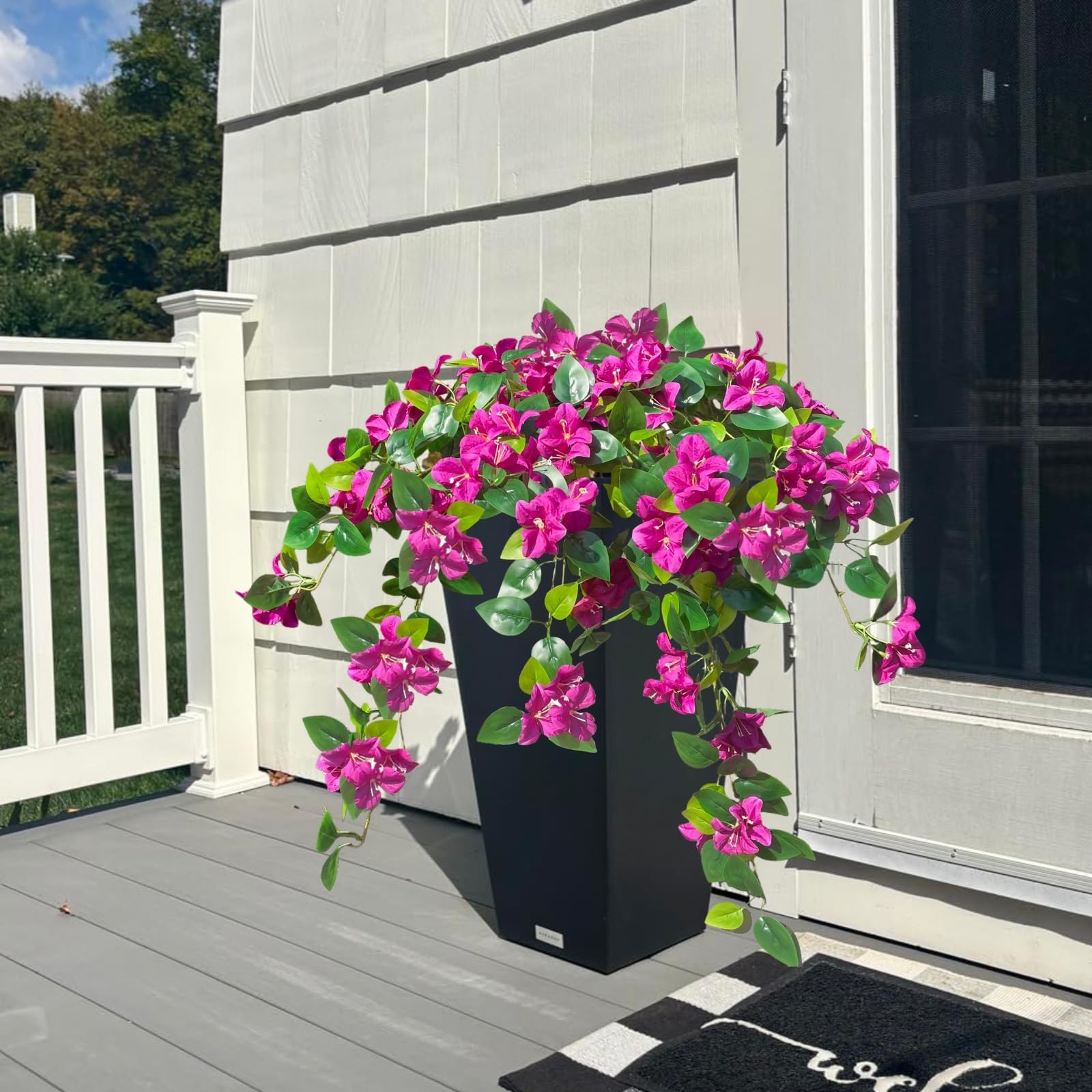 Artificial Bougainvillea Flowers Faux Plants for Outdoor UV Resistant, Fake S