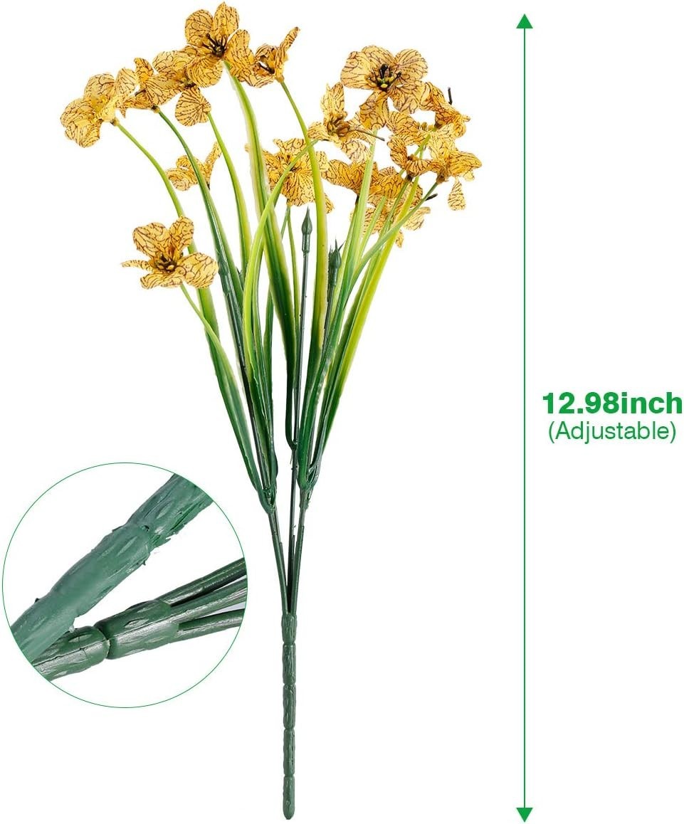 All-Season 12 Bundles of Yellow Artificial Flowers for Ultimate Elegance