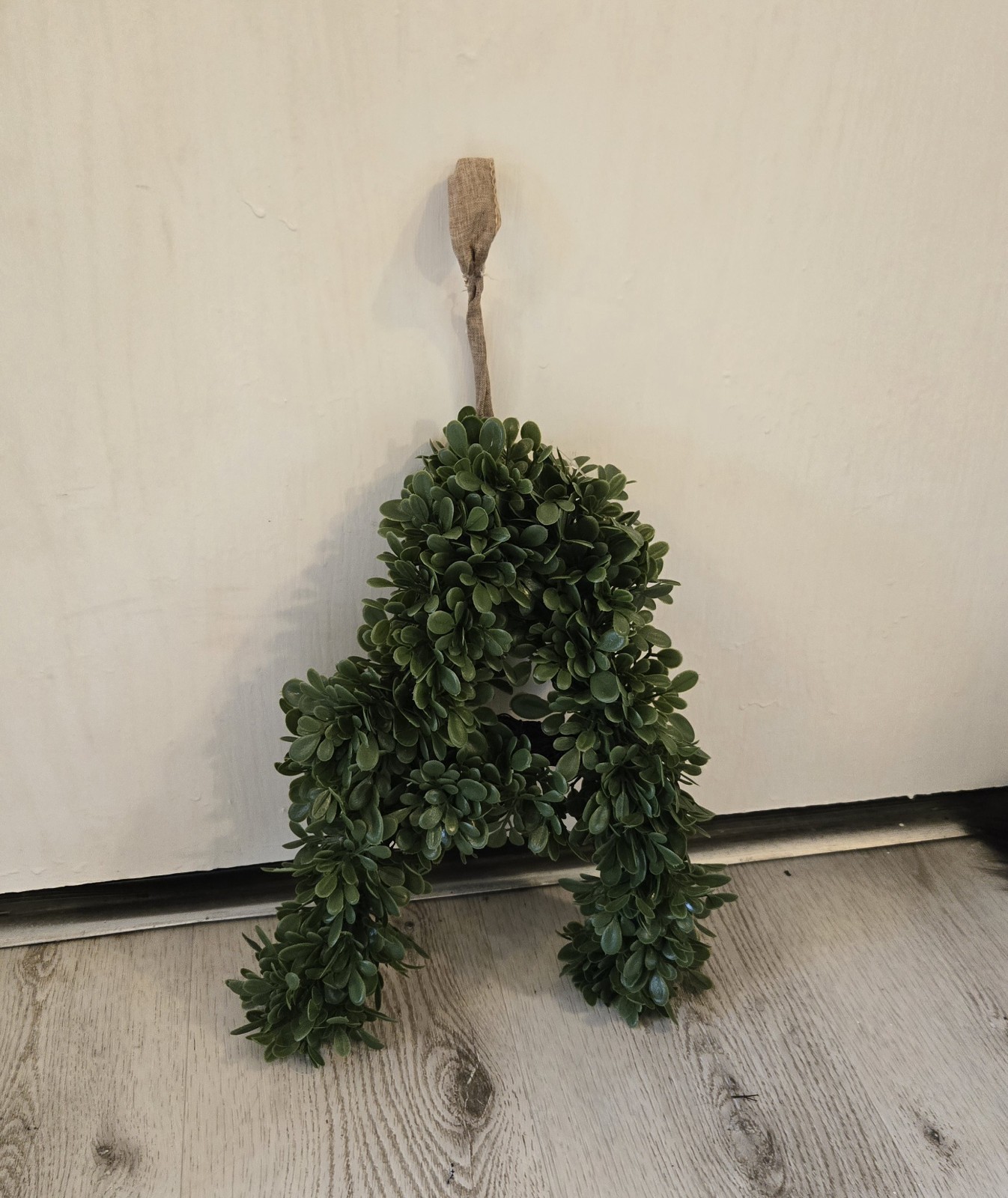 Artificial Boxwood Letter A Wreath