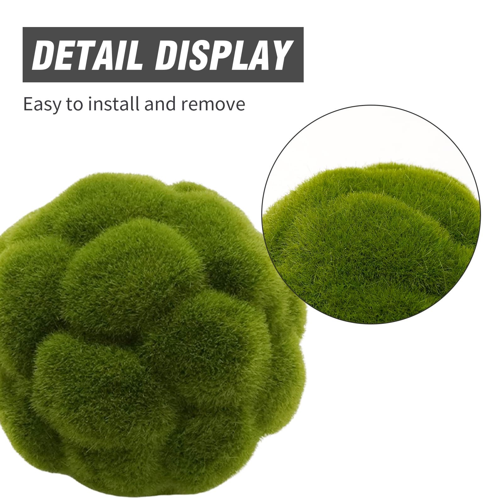 Green Moss Ball Decorations 6 PCS Simulated Artificial Plant Garden Party