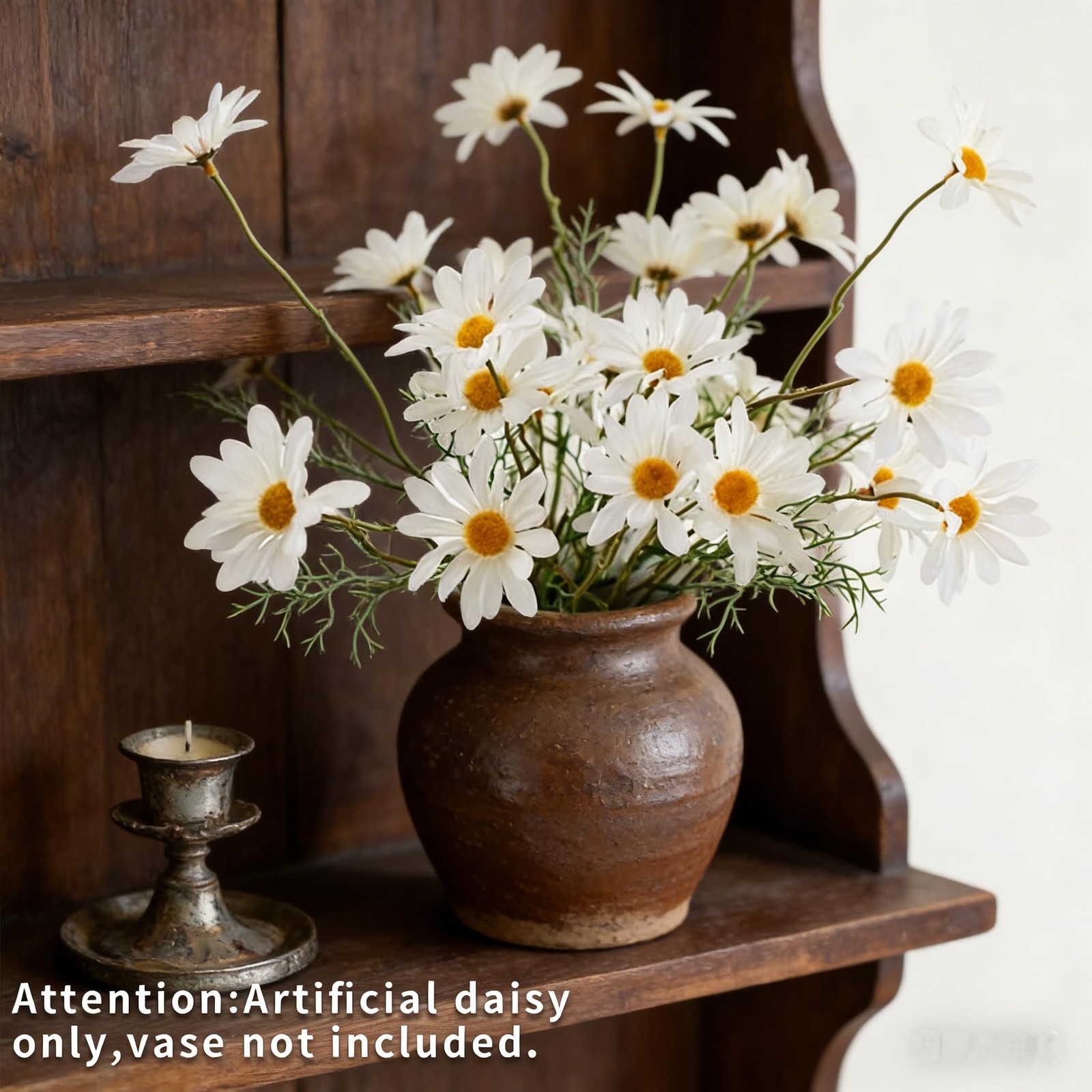 AmyHomie Artificial Daisy Flowers, 10 Bundles Silk Gerber Daisies Bulk, 50 He…