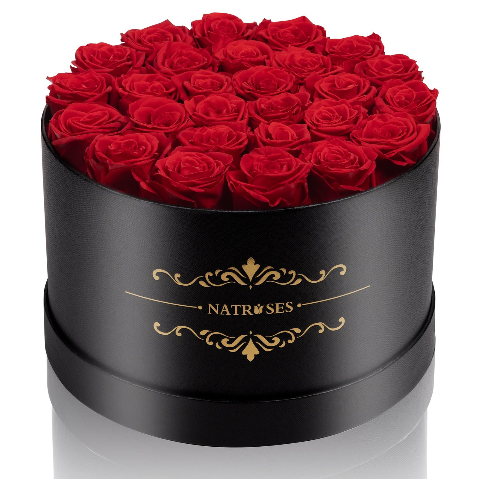 NATROSES Gifts for Her 27 Piece Forever Preserved Roses in a Box, Preserved F…