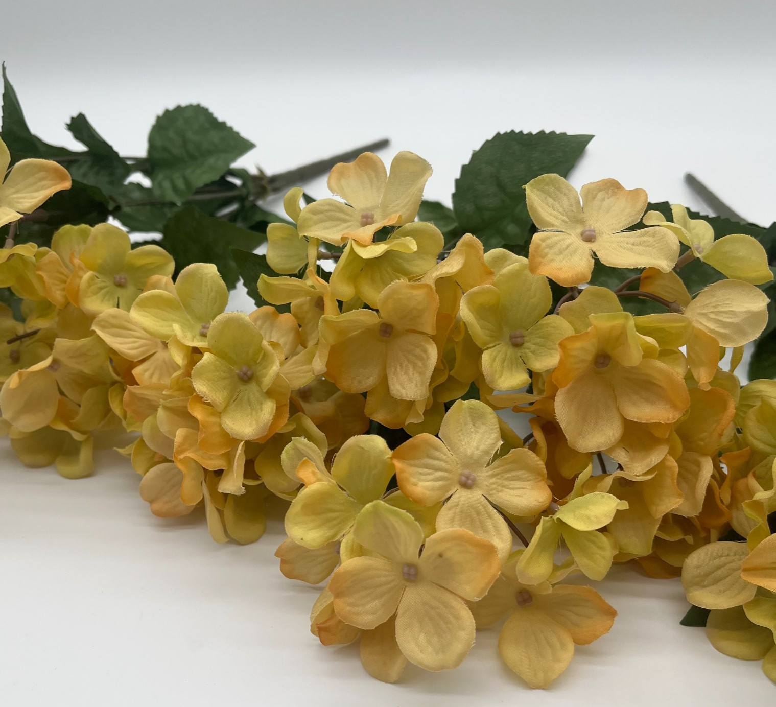 Lot of 12 Artificial Flowers / Plants For Decoration Yellow and Orange