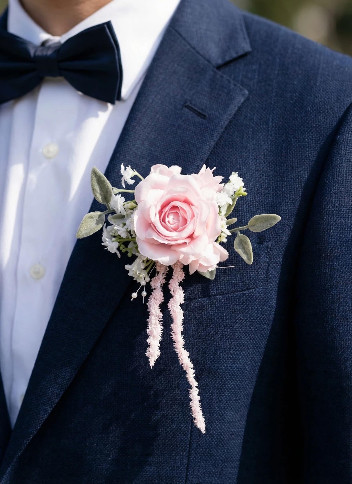 Pink Rose Corsage Boutonniere Set Prom Wrist Groom Groomsmen Bride Wedding