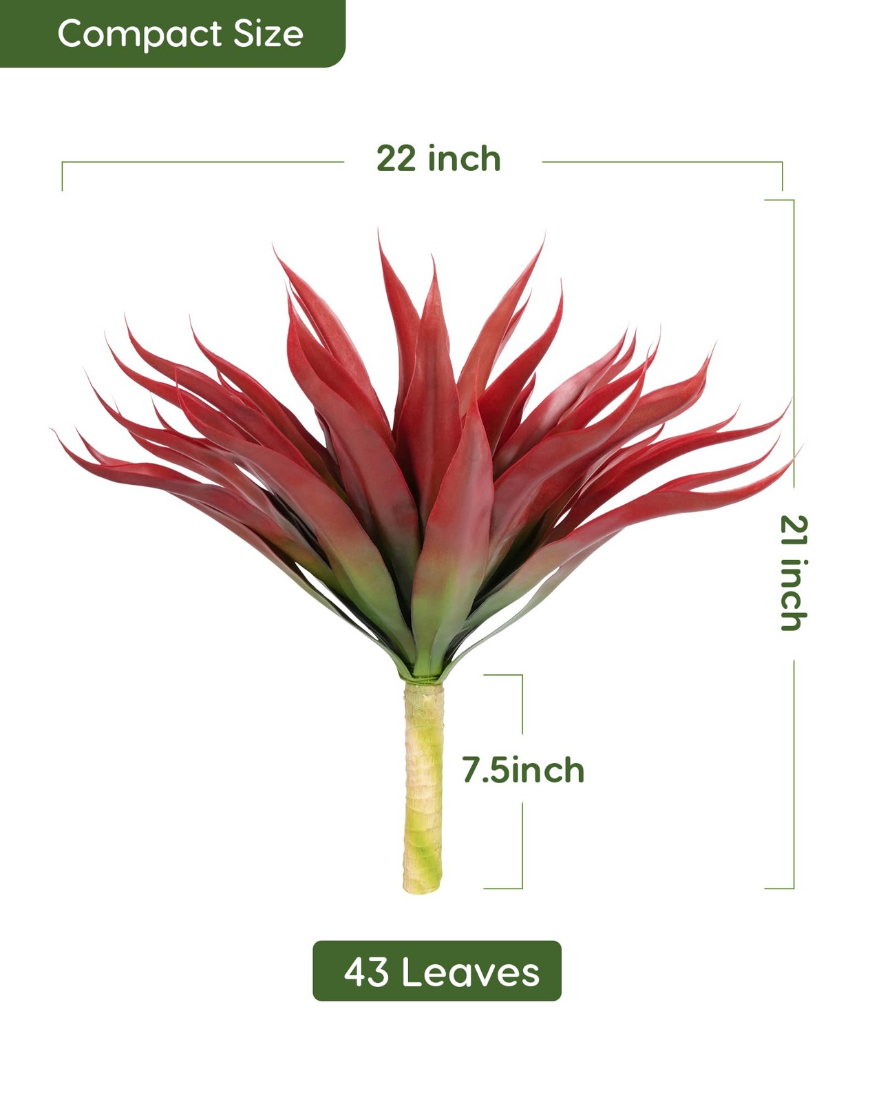 Outdoor Fake Agave Artificial Plant, Unpotted Fake Plant for Room Decor, UV R…