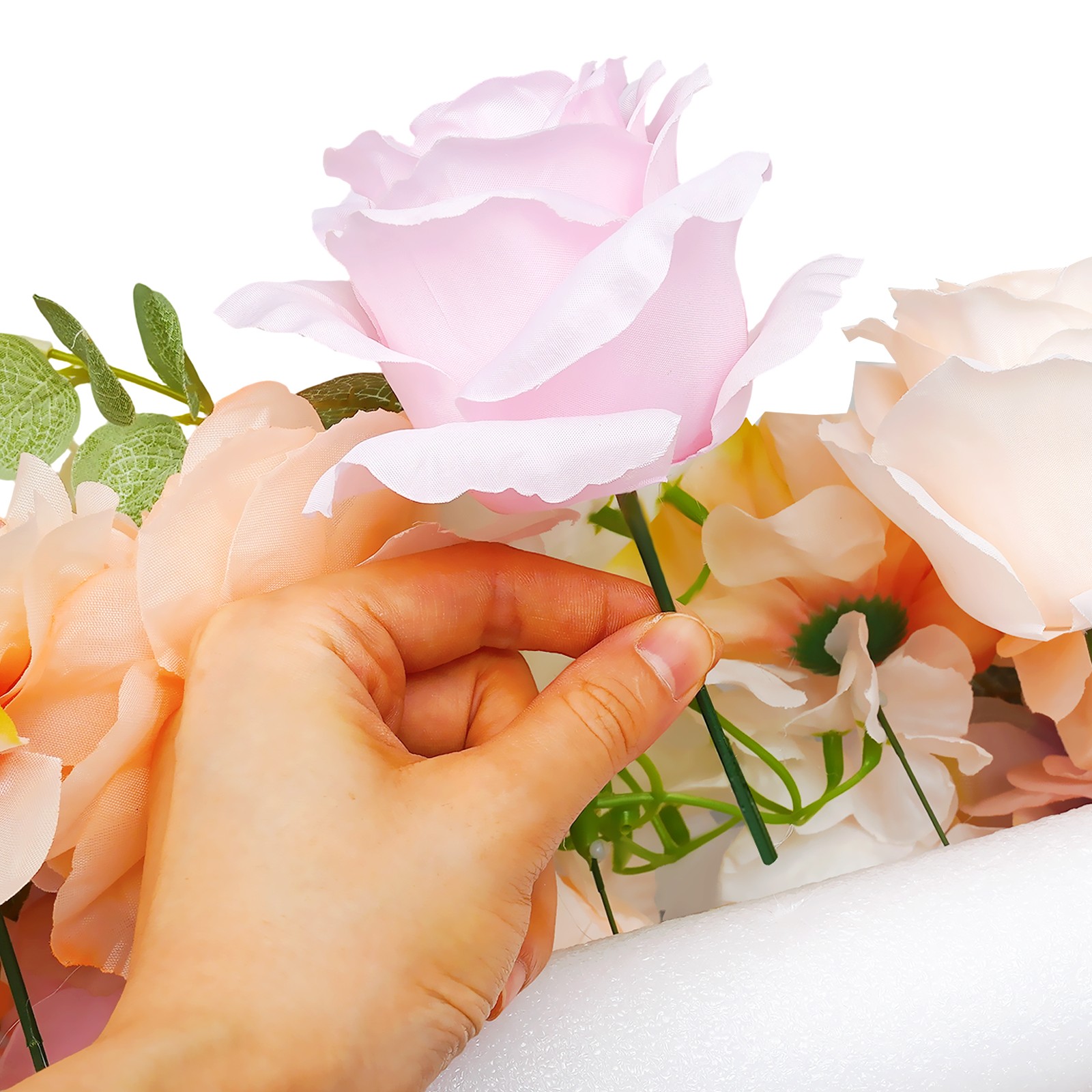 Artificial Flower Row Wedding Arch Flowers Draping Floral Garland Silk Vines New