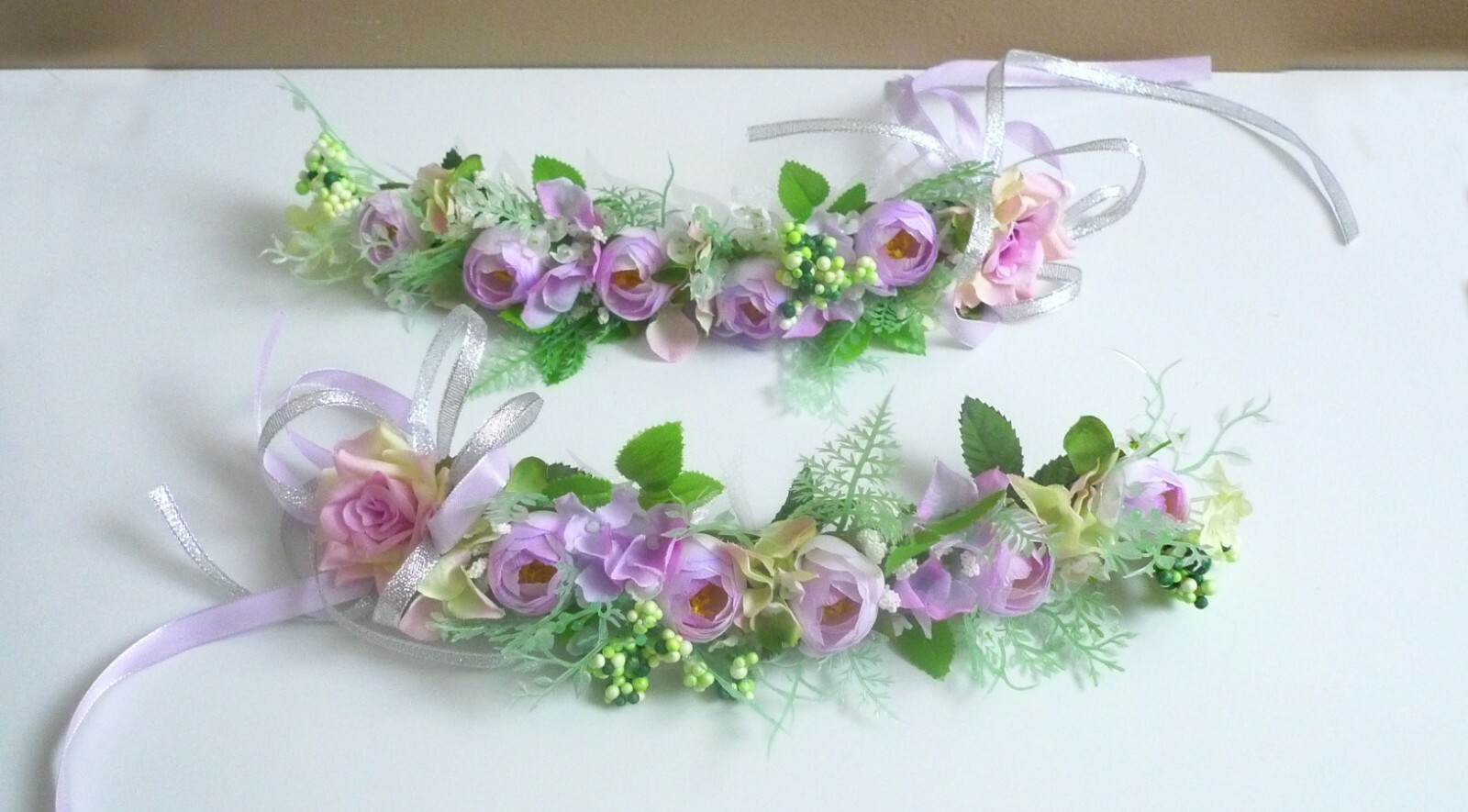 2 Curtain Flowers Bridles Artificial Silk Flower Wedding Hanging Wall Decora