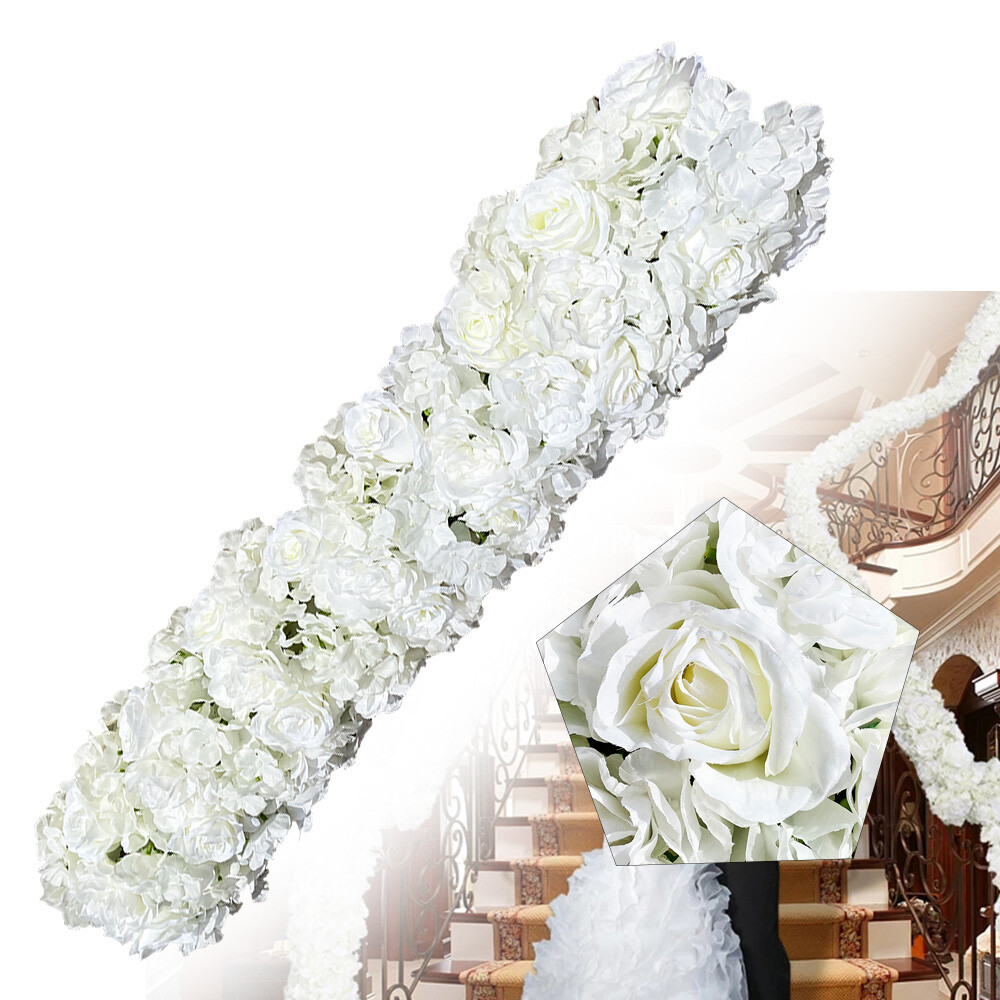 White Artificial Flowers for Home Party Wedding,Artificial Silk Flowers Row,HOT!