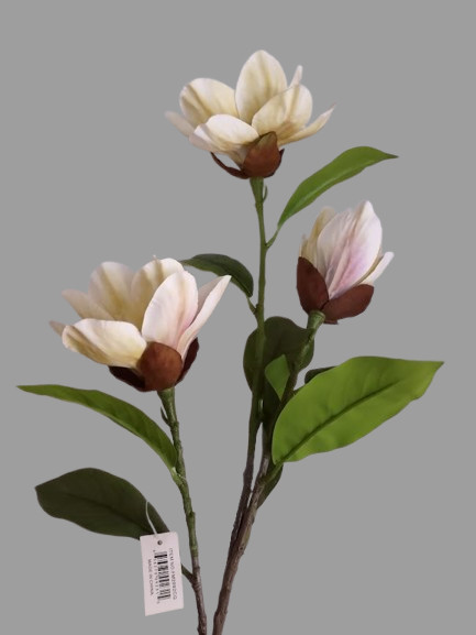 Magnolia stem bush CREAM with Green highlights