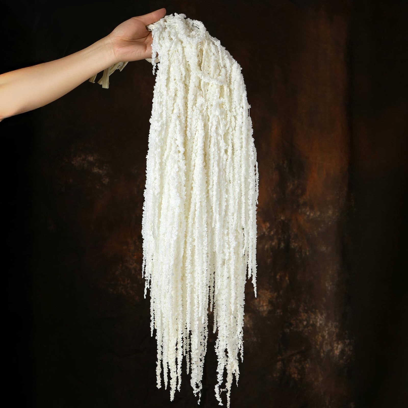 5 PCS Dried Amaranthus Hanging Flowers White 24 Inch Arch Wall Home Decor