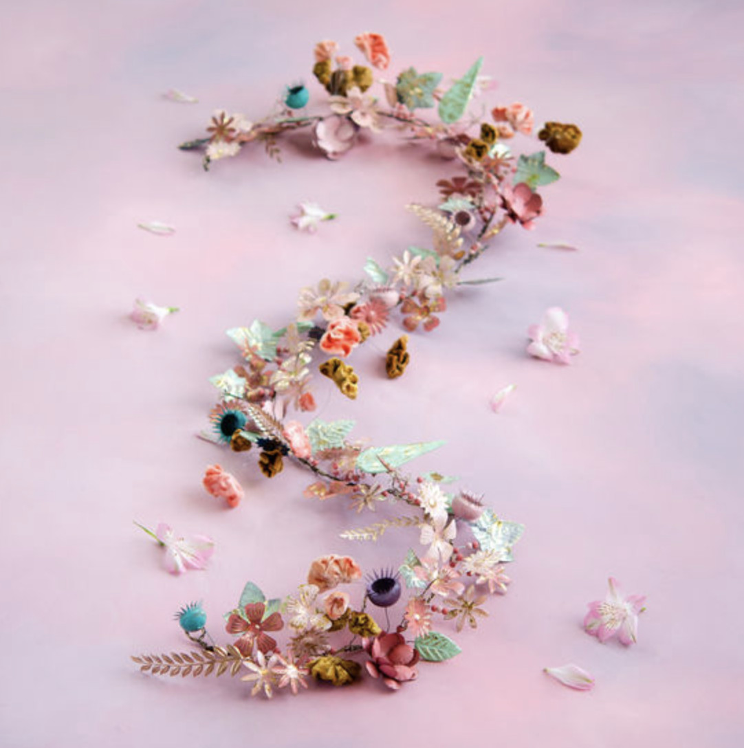 6′ METAL FLORAL GARLAND Glitterville SI0498 EVERYDAY IS A HOLIDAY! New PERFECT!