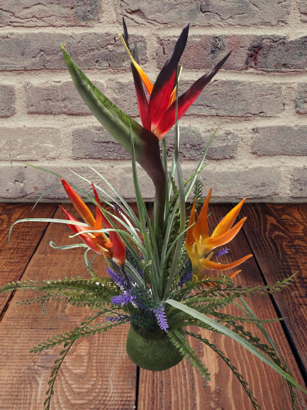 Medium Sized Tropical table centerpiece. Hawaiian floral arrangements